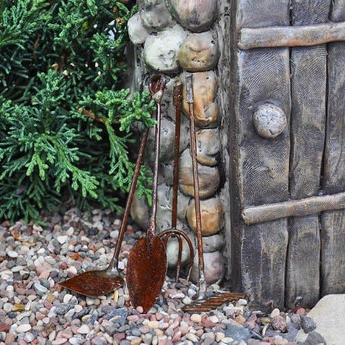 Fairy Garden Miniature Tools (Set of 4), Rustic-3