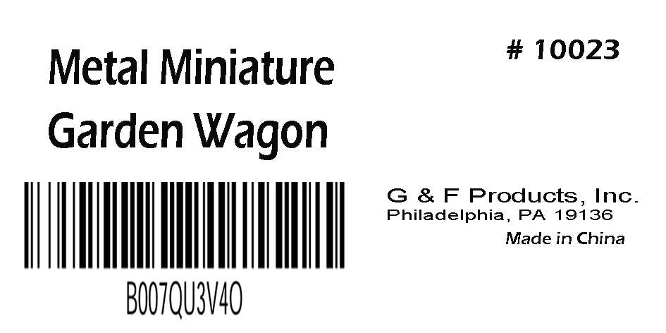 Fairy Garden Miniature Little Wagon, Red-3