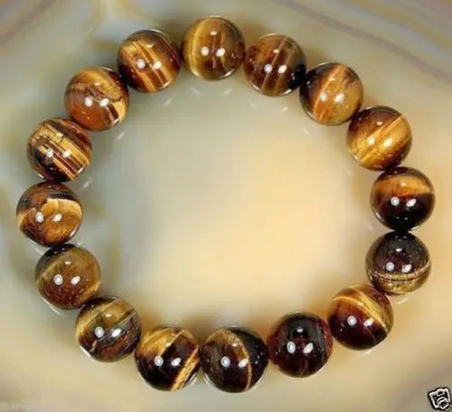 8mm Natural Stone Tiger's Eye Buddha Bracelet Brown Tiger Eyes Beads Bracelet for Men Women Yoga Healing Bracelets Jewelry