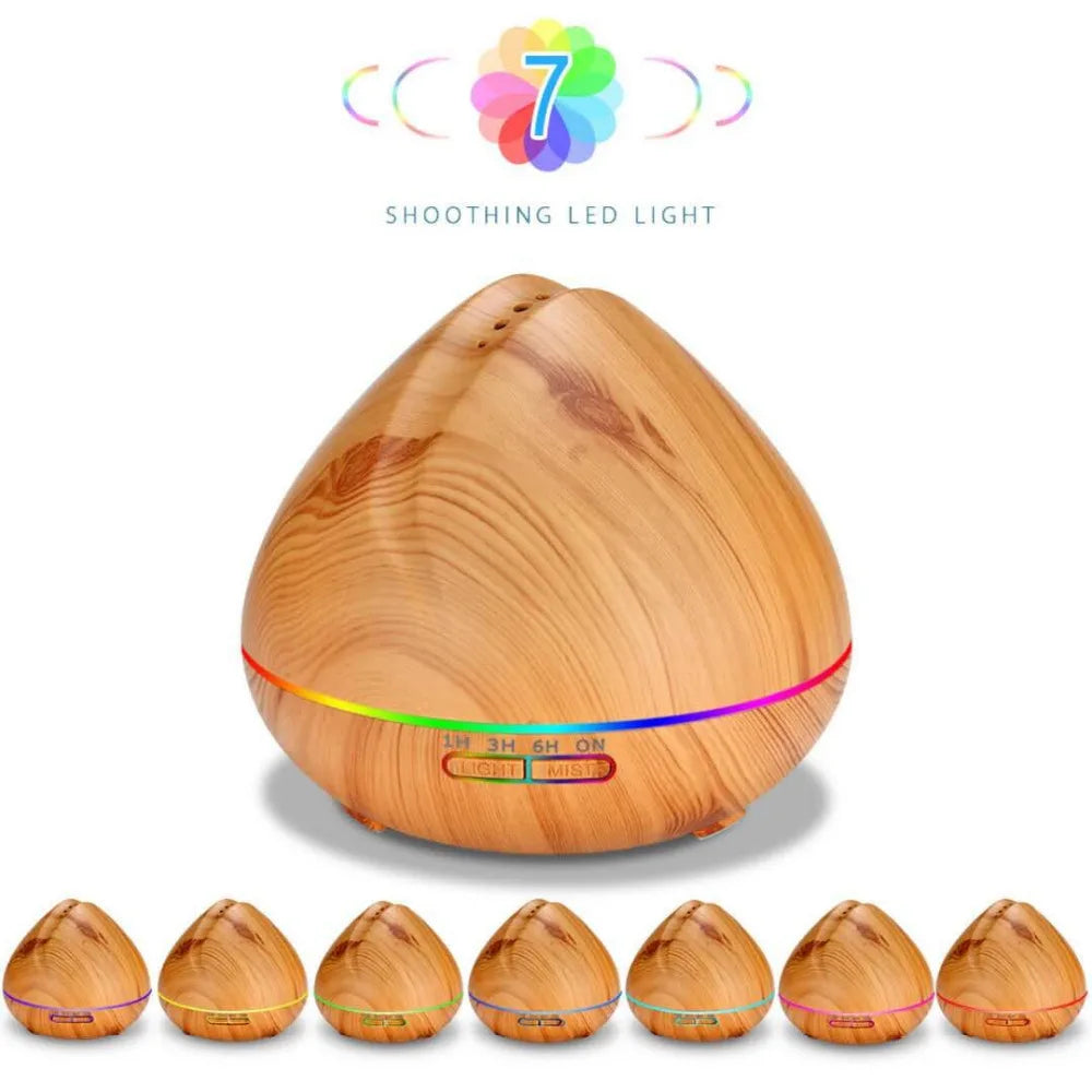 500ml Remote Control Air Aroma Ultrasonic Humidifier With Color LED Lights Electric Aromatherapy Essential Oil Diffuser for home-7