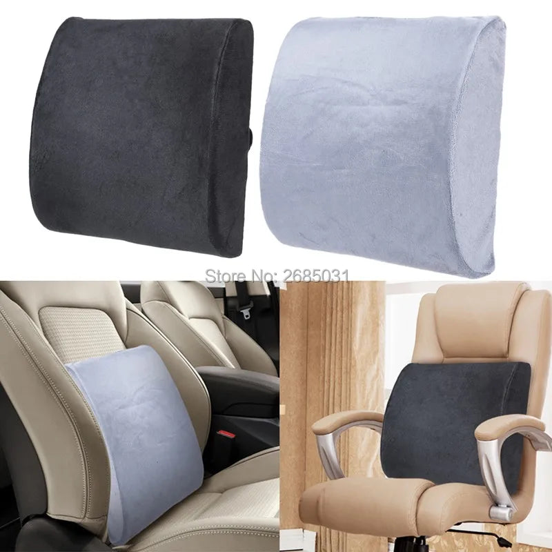 HuiER Memory Foam Lumbar Back Support Cushion Massage Waist Car  Seat Cushion for Office Home Car Auto Seat Chair Car-covers-4