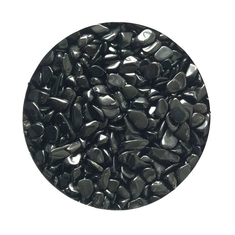 3 Size 100g Natural Black Obsidian Quartz Crystal Gravel Degauss Purification natural stones and minerals Fish tank stones