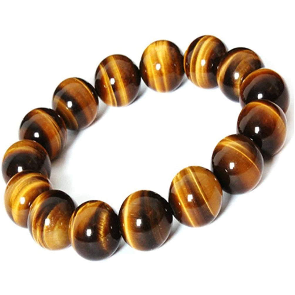 8mm Natural Stone Tiger's Eye Buddha Bracelet Brown Tiger Eyes Beads Bracelet for Men Women Yoga Healing Bracelets Jewelry-2