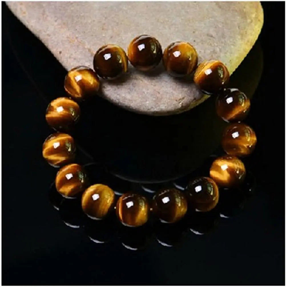 8mm Natural Stone Tiger's Eye Buddha Bracelet Brown Tiger Eyes Beads Bracelet for Men Women Yoga Healing Bracelets Jewelry