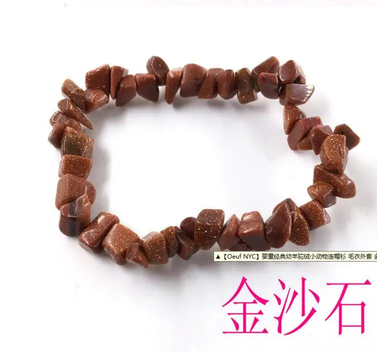 Reiki treatment Crystal Quartz Natural Stone Bracelet Charm Raw chip Healing Chakra Yoga Stretch Bangle for women men boy girl