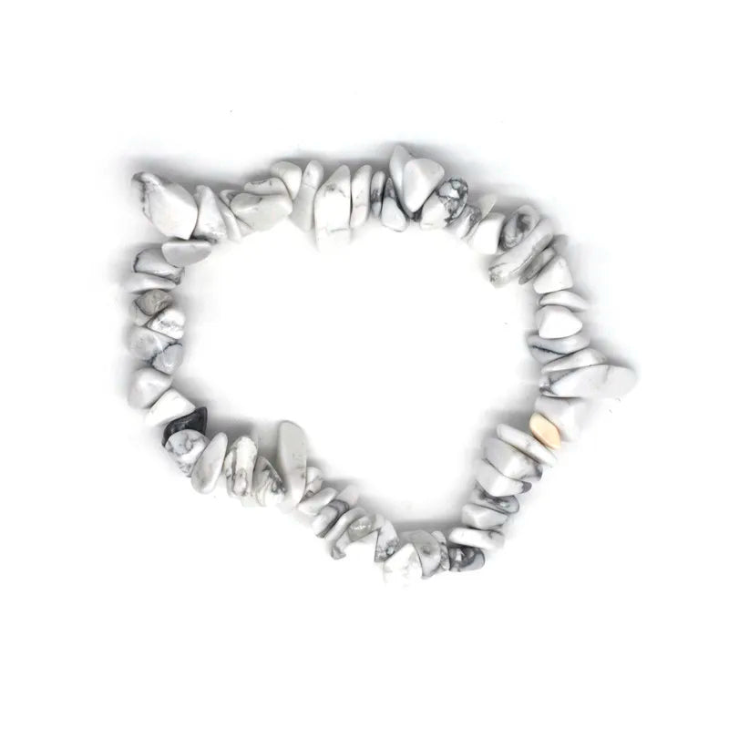 Reiki treatment Crystal Quartz Natural Stone Bracelet Charm Raw chip Healing Chakra Yoga Stretch Bangle for women men boy girl