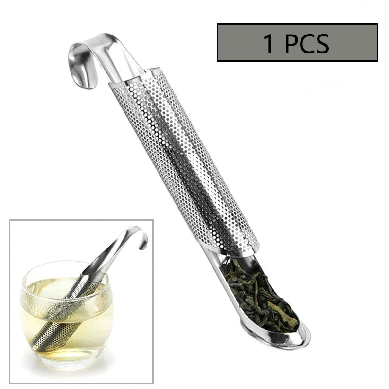 Kitchen Accessories new Tea Strainer Amazing Stainless Steel Infuser Pipe Design Touch Feel Holder Tool Tea Spoon Infuser Filter