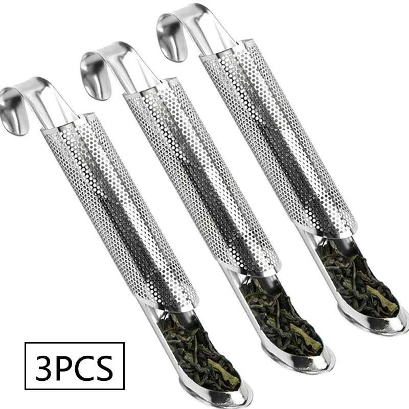 Kitchen Accessories new Tea Strainer Amazing Stainless Steel Infuser Pipe Design Touch Feel Holder Tool Tea Spoon Infuser Filter