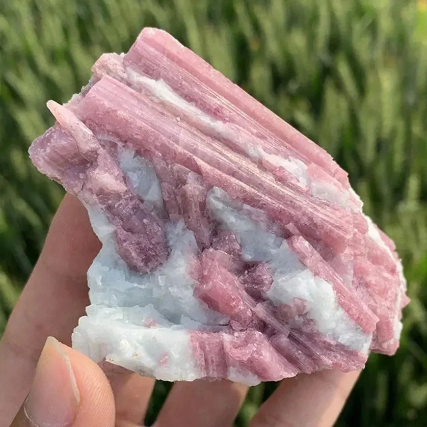 Natural Pink Tourmaline Crystal Mineral, Irregular Rough Stone, Specimen Rock, Rare, Reiki Chakra, Home Room Decor, 100%, 1Pc-5