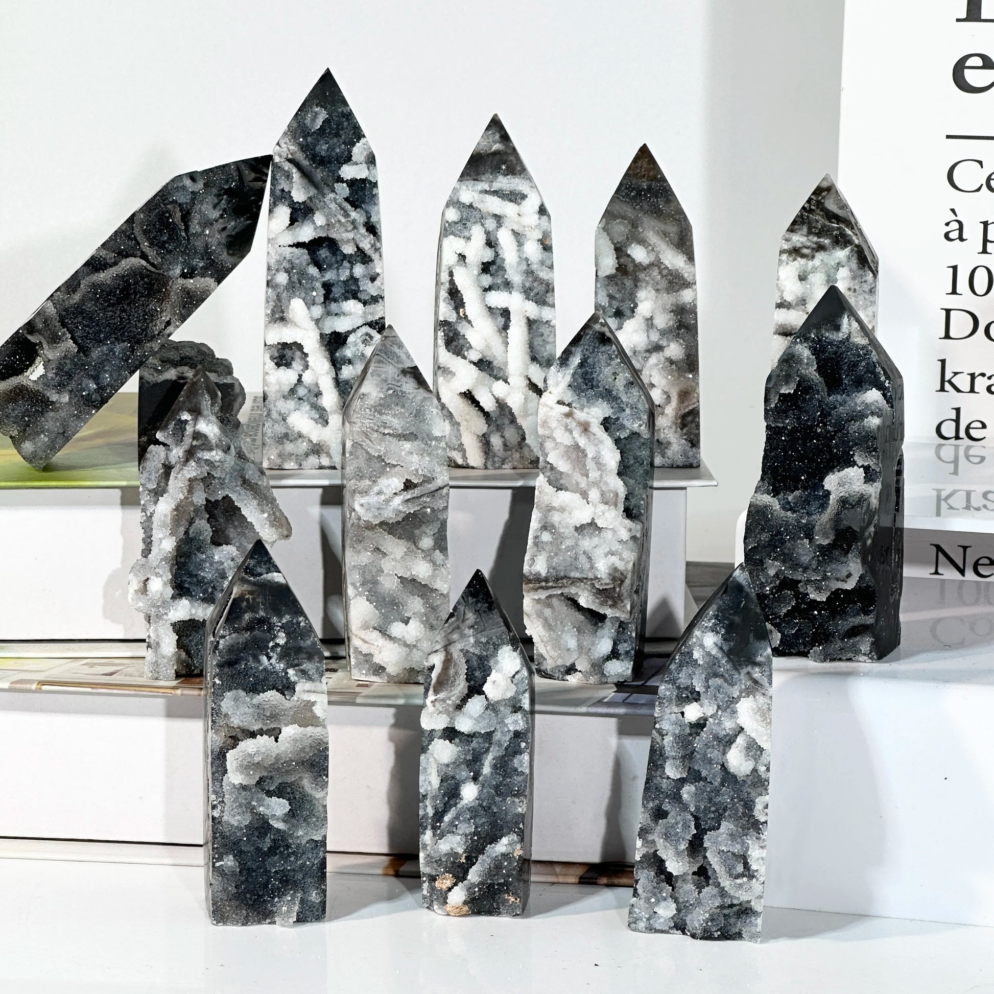 1PC Natural Druzy Sphalerite Tower, Radiant Blend of Beauty and Energetic Power intricate crystal structure-2