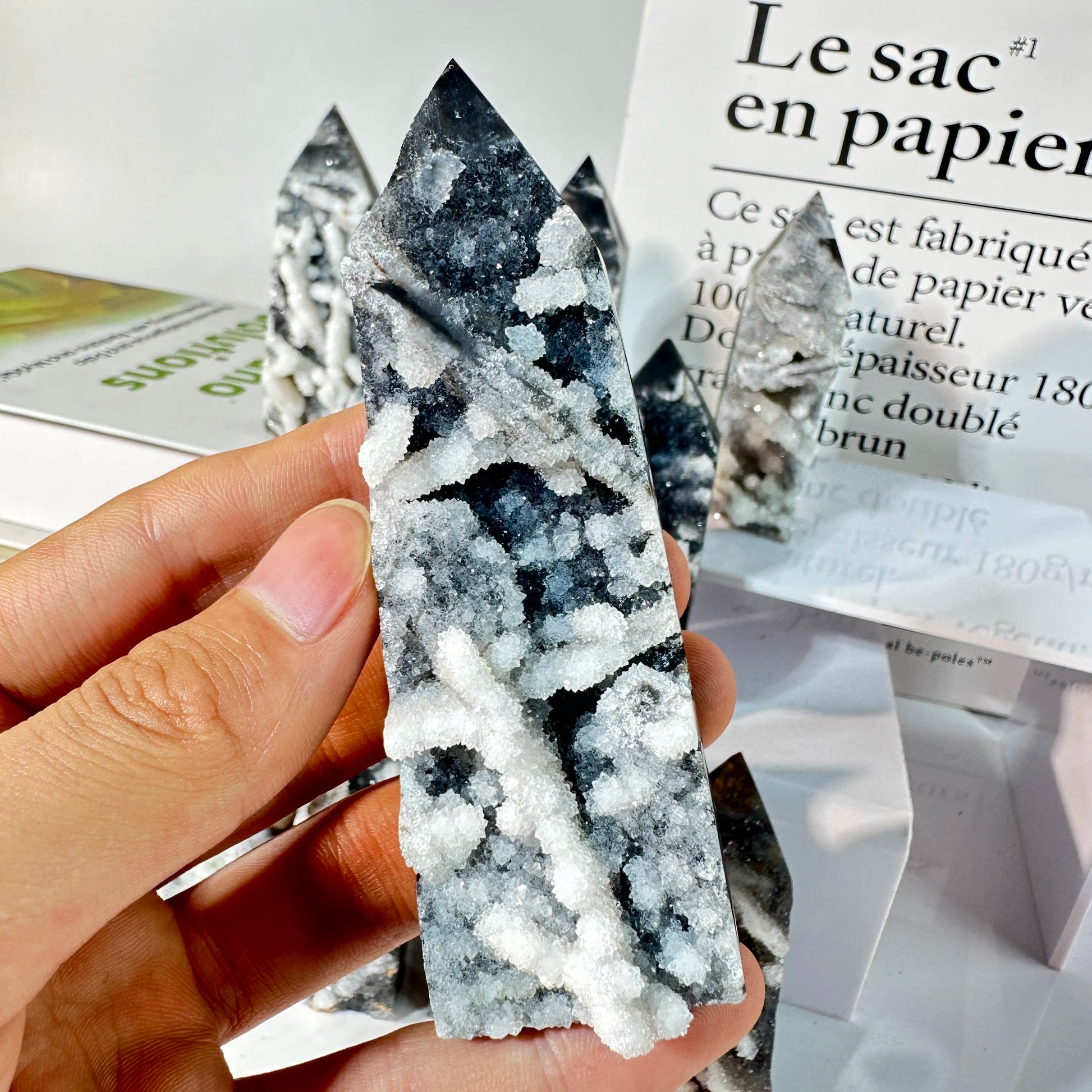 1PC Natural Druzy Sphalerite Tower, Radiant Blend of Beauty and Energetic Power intricate crystal structure-4