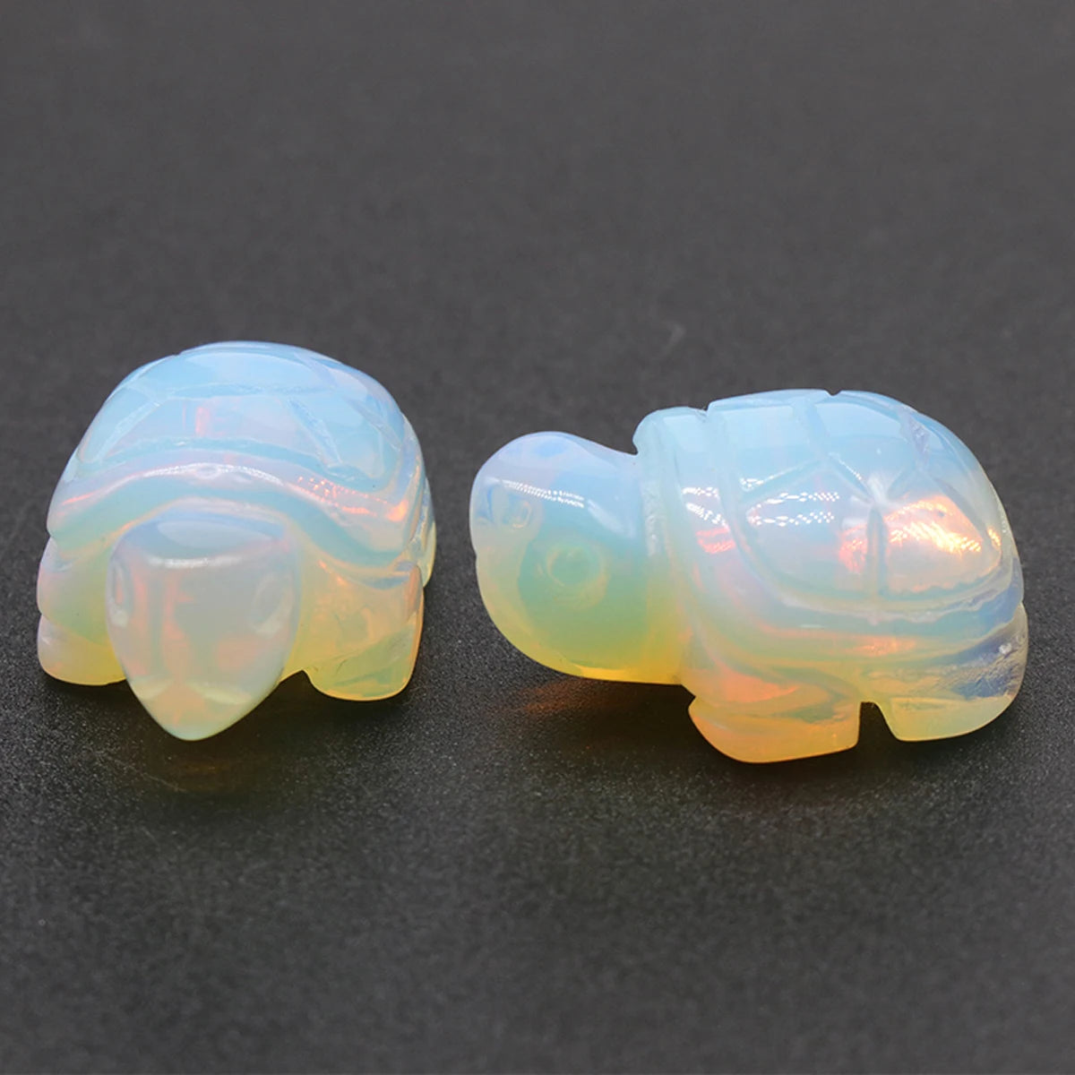 1pc Turtle Statue Natural Stone Crystal Agate Halo Treatment Mineral Gem Home Decoration Crafts Decoration Gifts-7