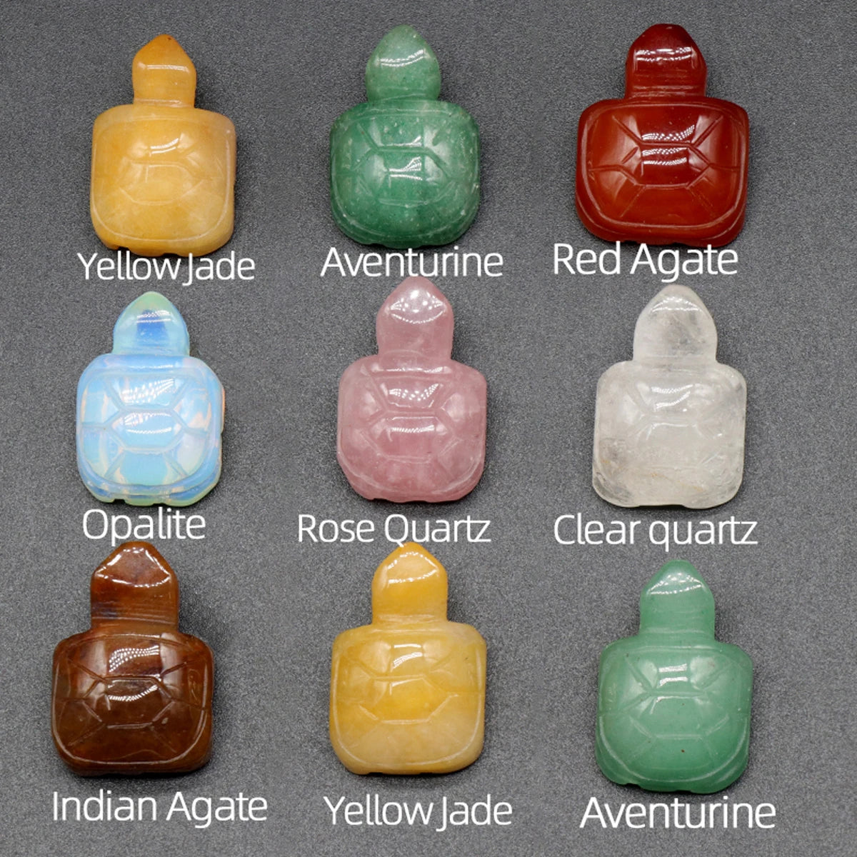 1pc Turtle Statue Natural Stone Crystal Agate Halo Treatment Mineral Gem Home Decoration Crafts Decoration Gifts