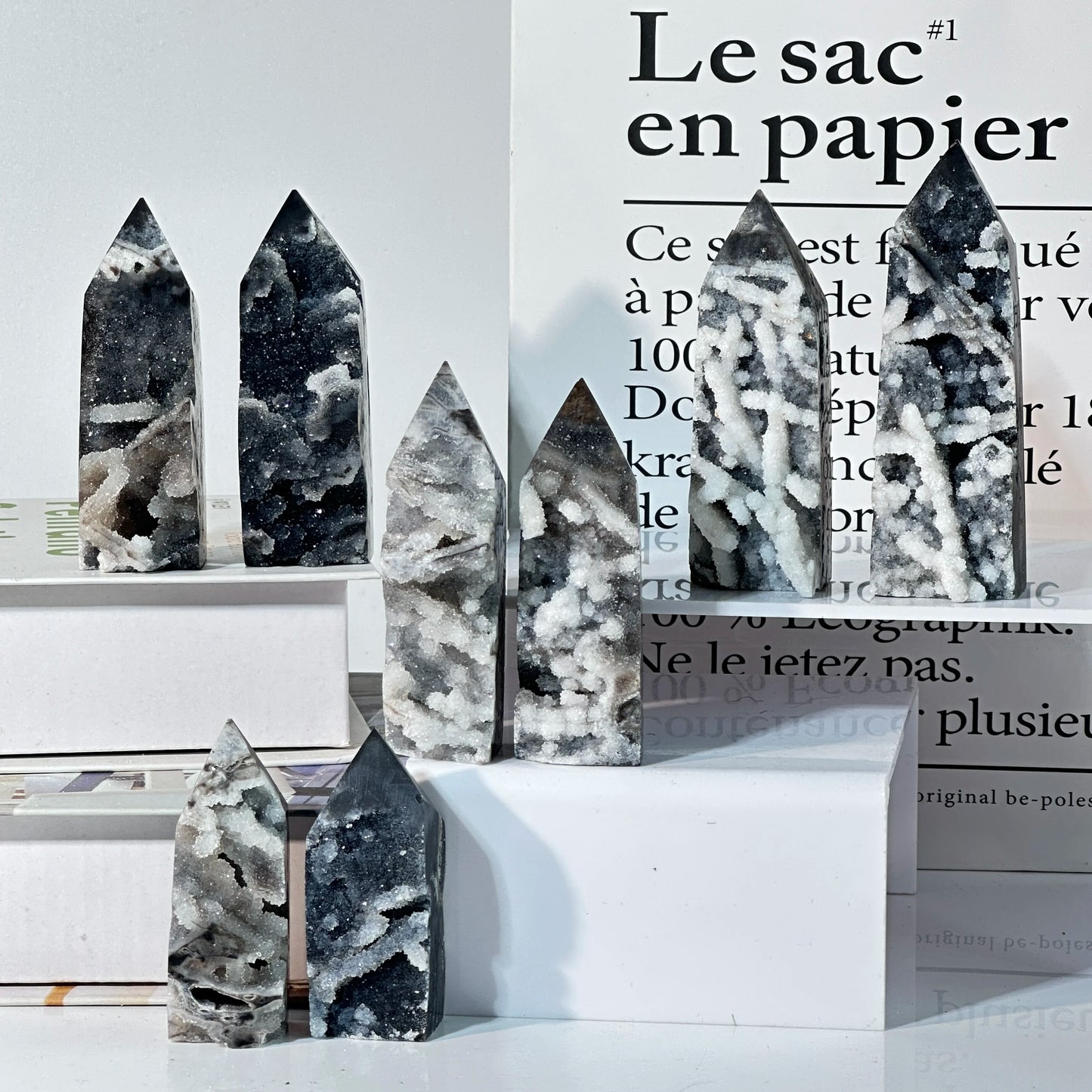 1PC Natural Druzy Sphalerite Tower, Radiant Blend of Beauty and Energetic Power intricate crystal structure