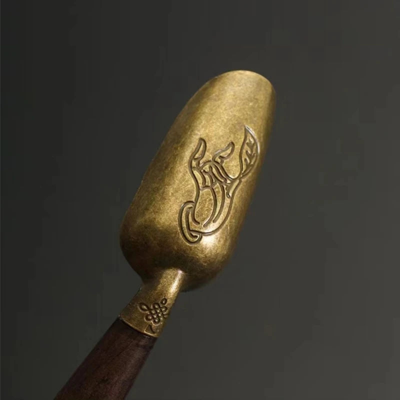 1pcs Tea Spoon Ebony Teaspoon Solid Wood Retro Creative Tea Shovel Tea KongFu Tea Ceremony Accessories Gift