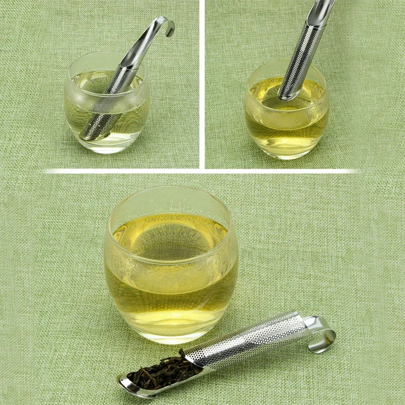 Kitchen Accessories new Tea Strainer Amazing Stainless Steel Infuser Pipe Design Touch Feel Holder Tool Tea Spoon Infuser Filter