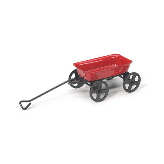 Fairy Garden Miniature Little Wagon, Red-8