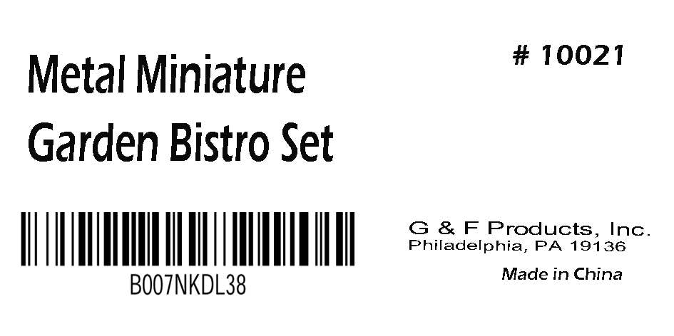 Fairy Garden Miniature Mini Dollhouse Bistro Set