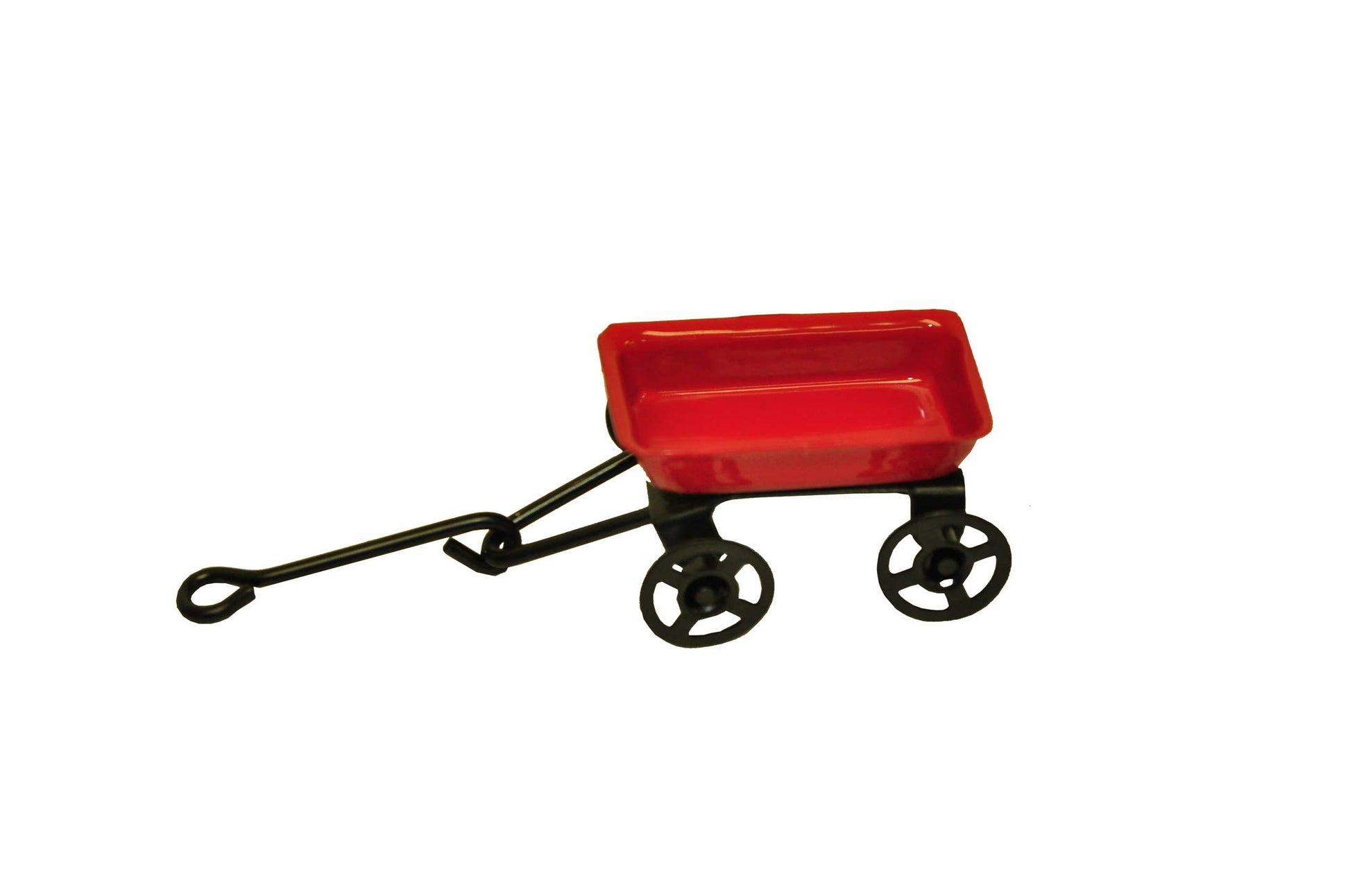 Fairy Garden Miniature Little Wagon, Red-5
