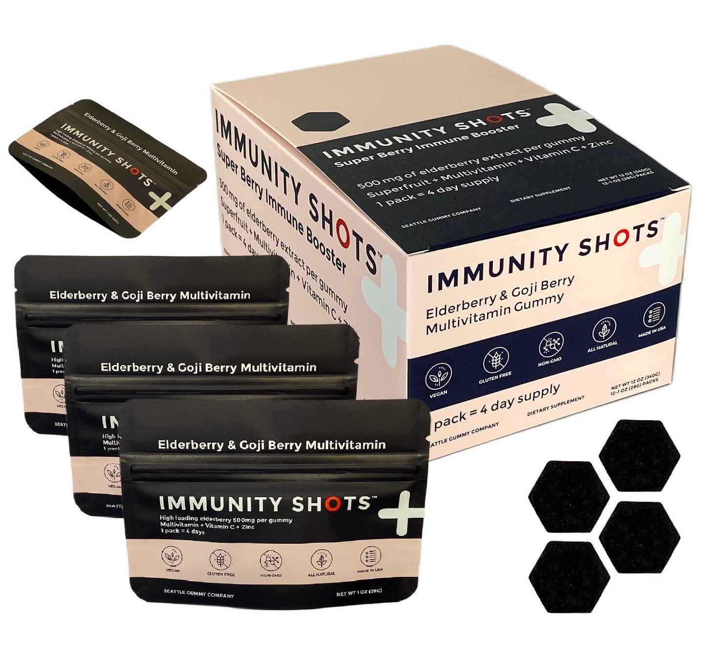 Immunity Shots Elderberry Goji Berry Multivitamin