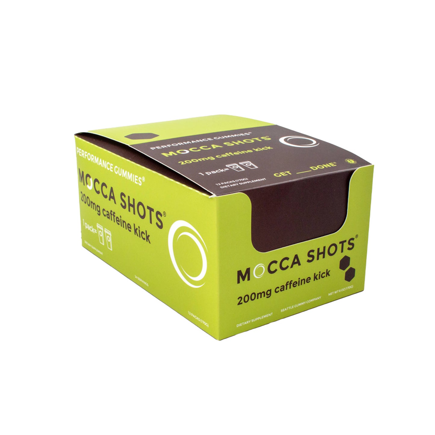 Mocca Shots Energy Gummies with Caffeine Coconut Pineapple