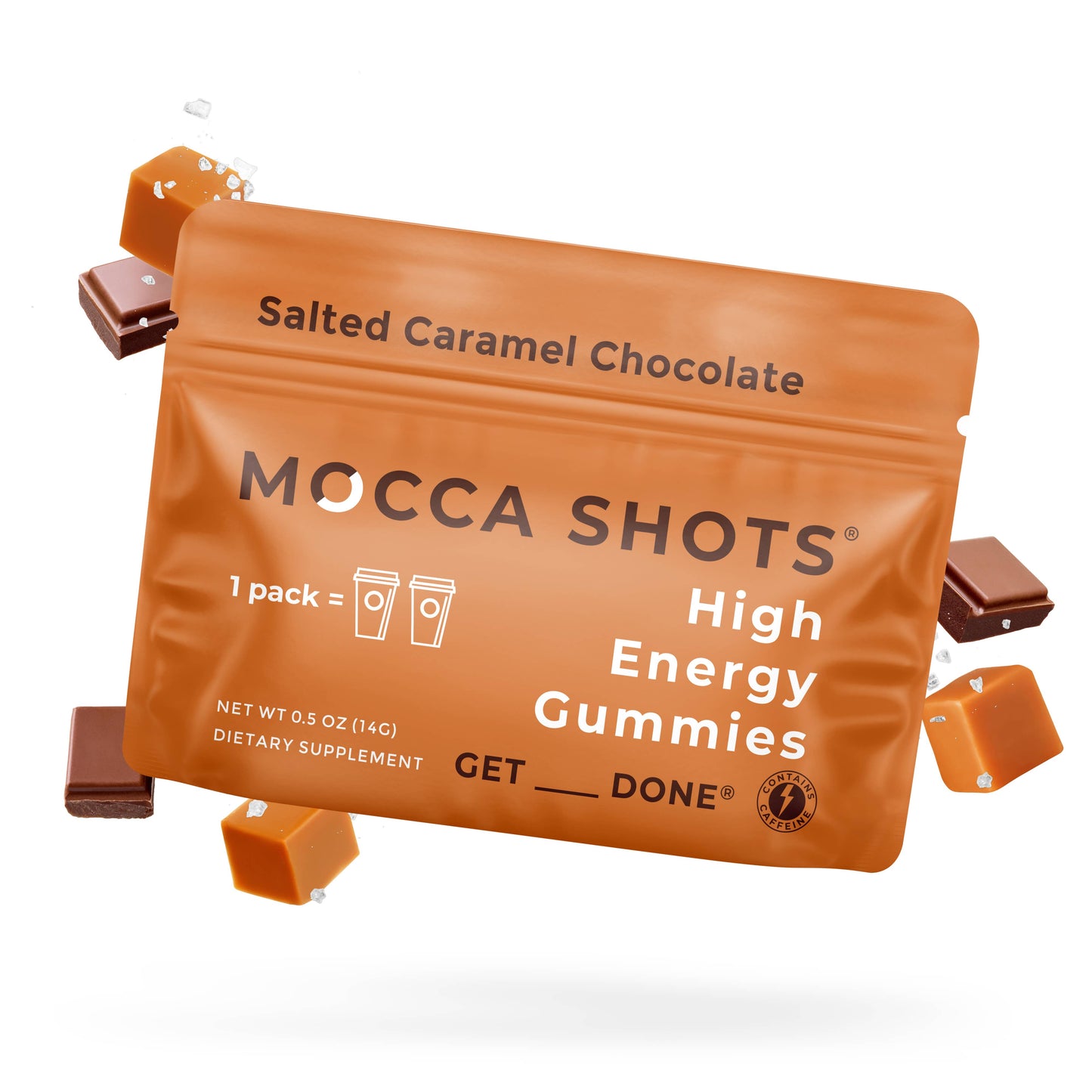 Mocca Shots Salted Caramel Chocolate Caffeine Gummy