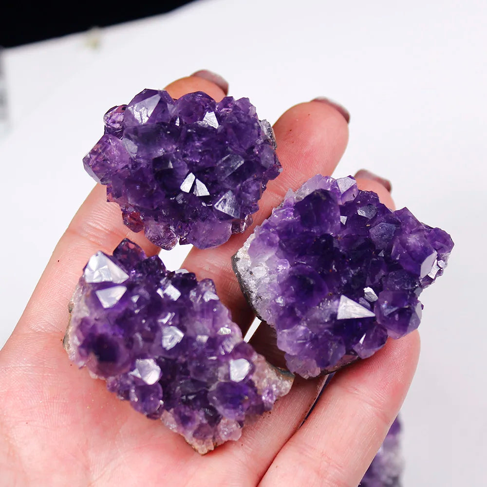 Natural Raw Amethyst Quartz Purple Crystal Cluster-3