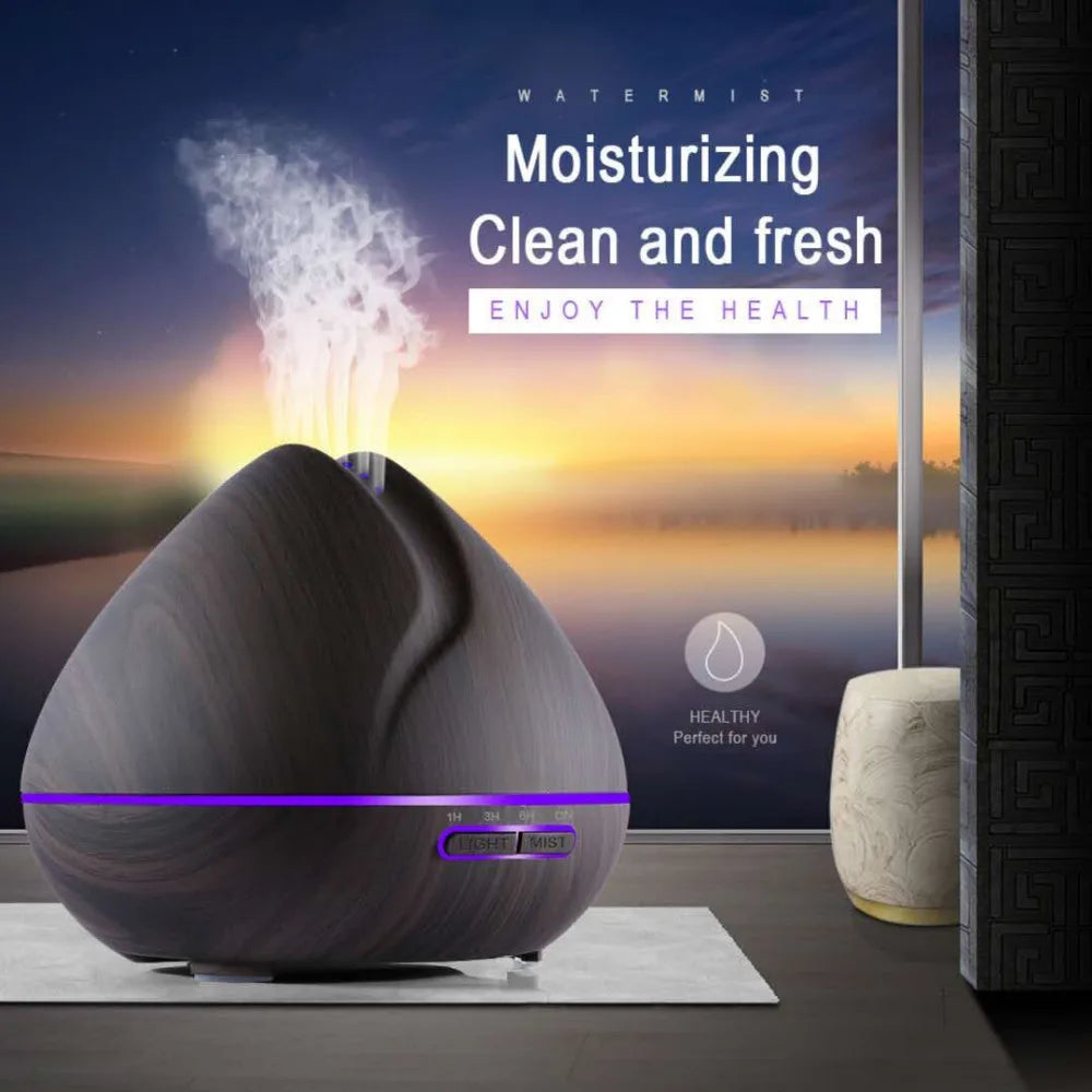 500ml Remote Control Air Aroma Ultrasonic Humidifier With Color LED Lights Electric Aromatherapy Essential Oil Diffuser for home