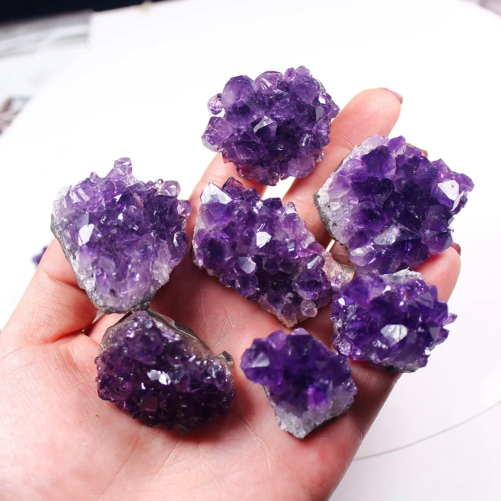 Natural Raw Amethyst Quartz Purple Crystal Cluster-4