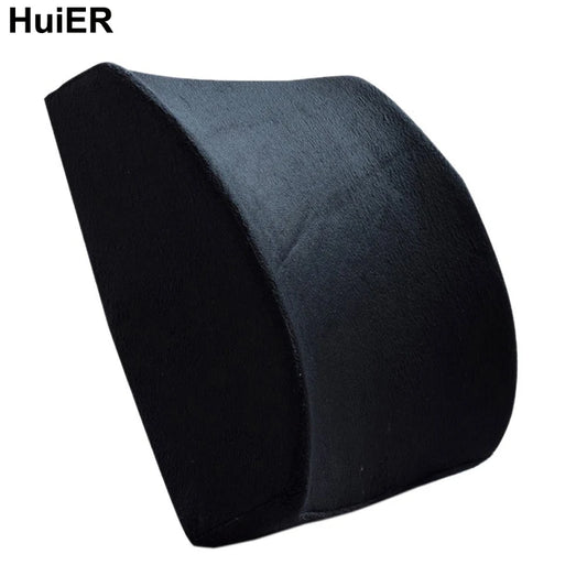 HuiER Memory Foam Lumbar Back Support Cushion Massage Waist Car  Seat Cushion for Office Home Car Auto Seat Chair Car-covers-4