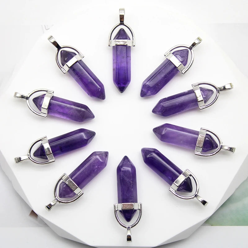 Natural Stone Crystal Pendants