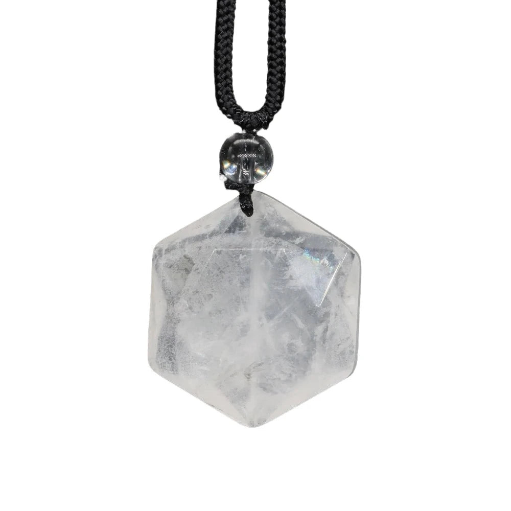 Hexagram Star Pendant Necklace Natural Healing Ameheyst Gemstone Crystal Jewelry Gifts-10