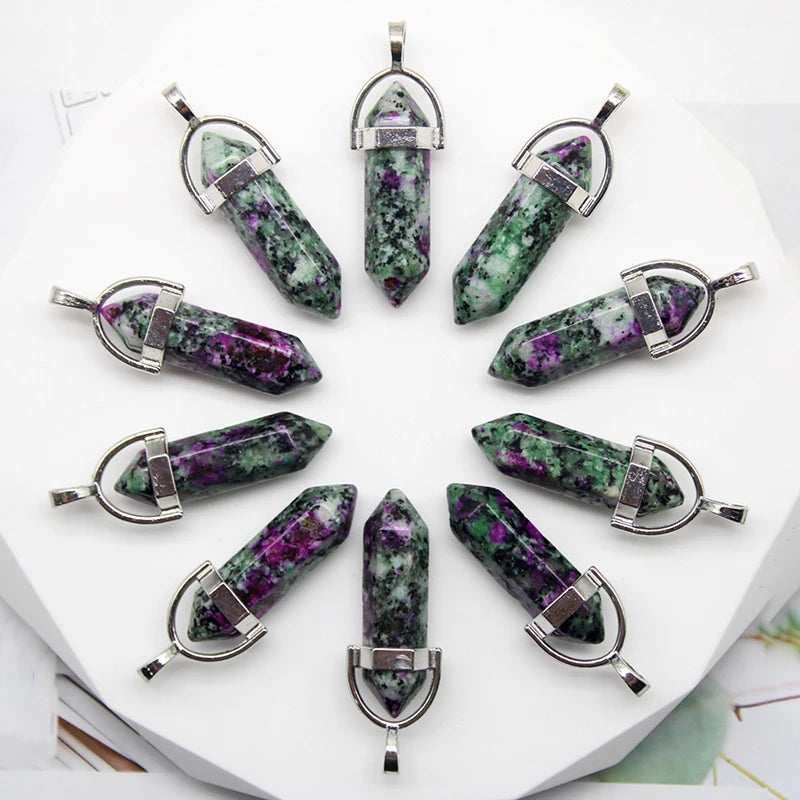 Natural Stone Crystal Pendants-30