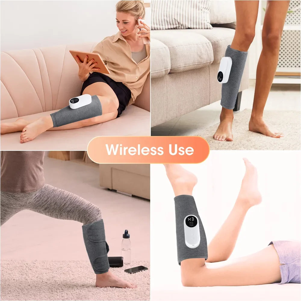 Leg Massager 360° Air Pressure Calf Massager Presotherapy Machine Household Massage Device Hot Compress Relax Leg Muscles-7