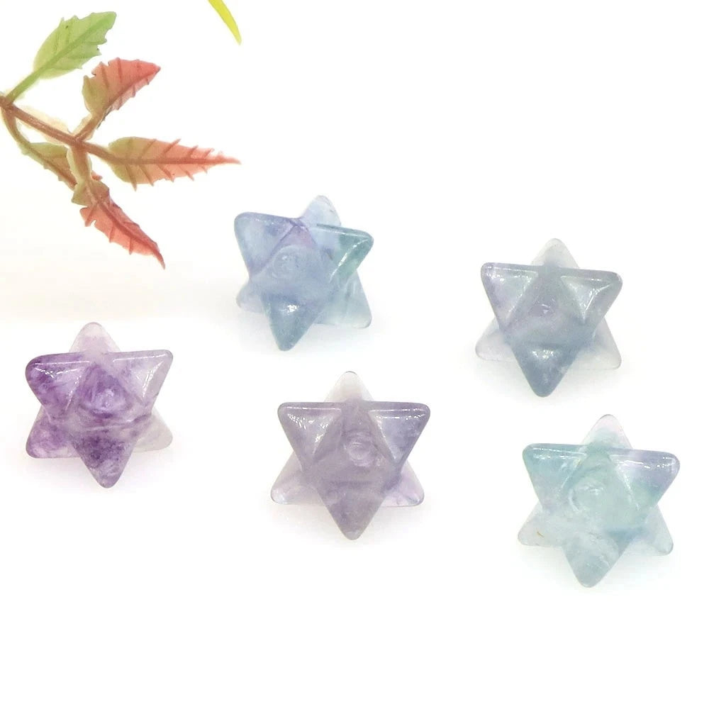 Merkaba Star Natural Chakra Quartz Stone Crystal Wiccan Reiki Healing Energy Gem-25