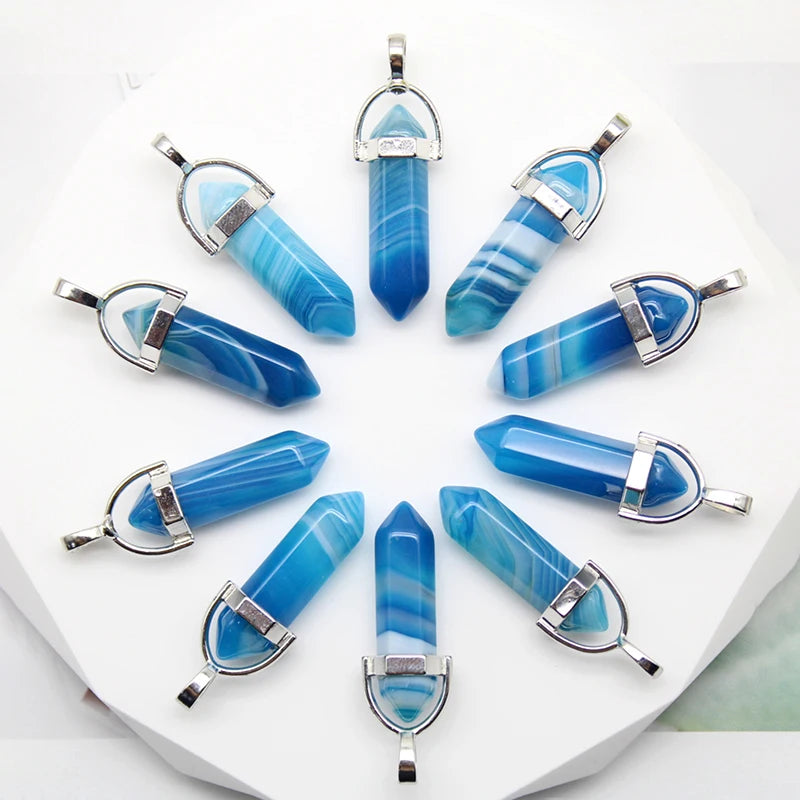 Natural Stone Crystal Pendants