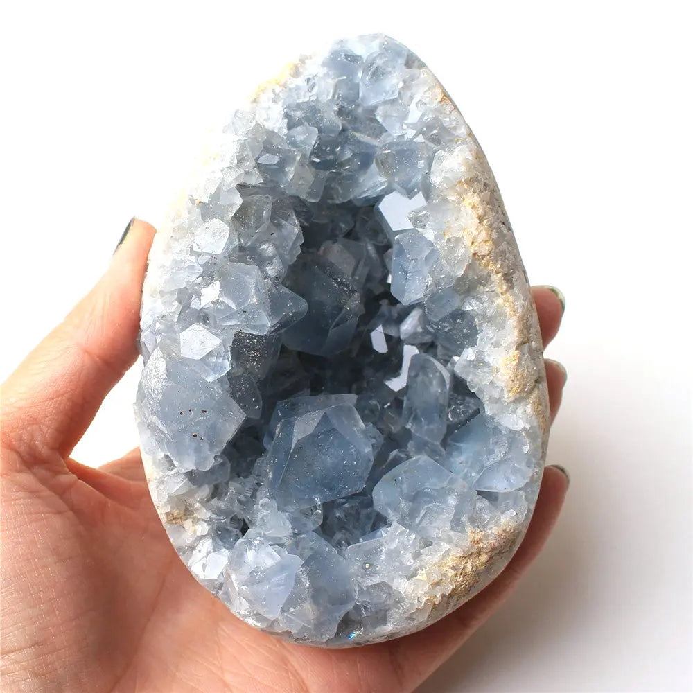 Madagascar Natural Celestite Sky Blue Geode