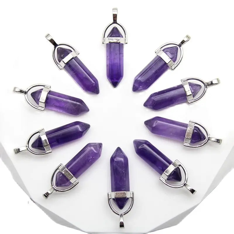 Natural Stone Crystal Pendants-11