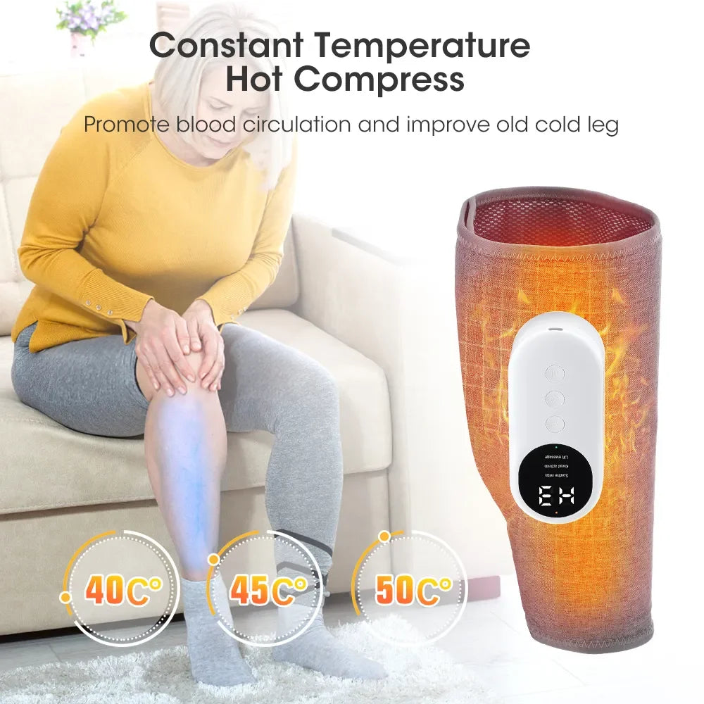 Leg Massager 360° Air Pressure Calf Massager Presotherapy Machine Household Massage Device Hot Compress Relax Leg Muscles-4