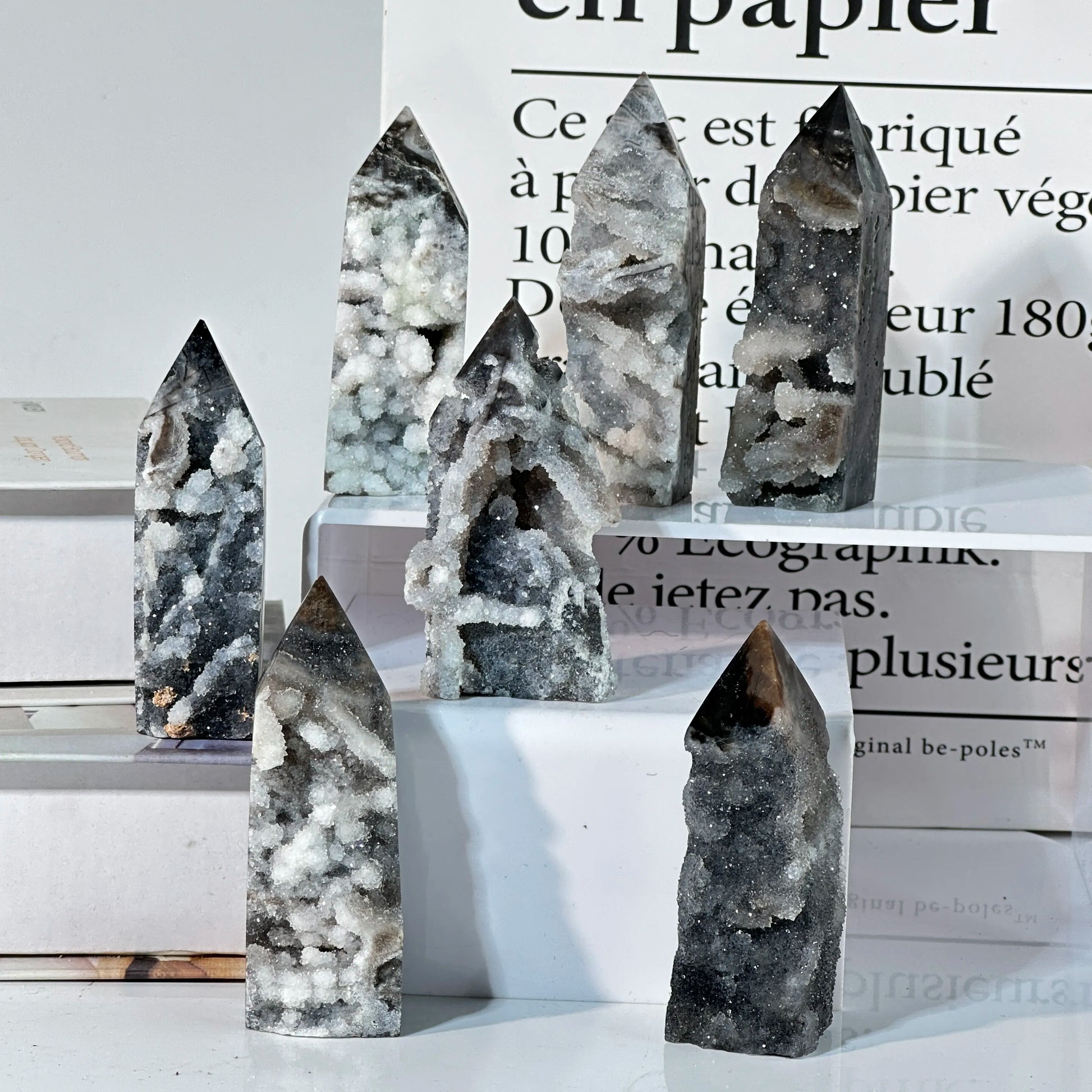 Natural Druzy Sphalerite Tower-1