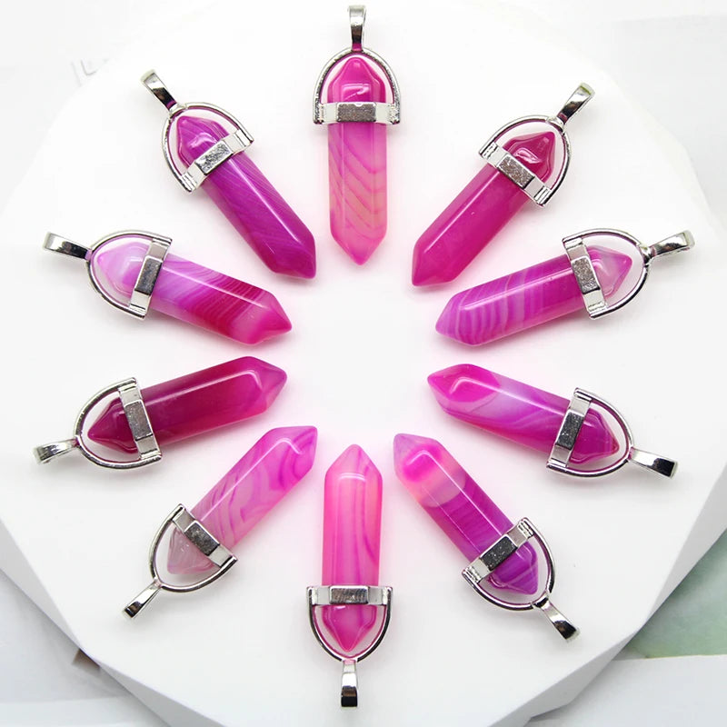 Natural Stone Crystal Pendants