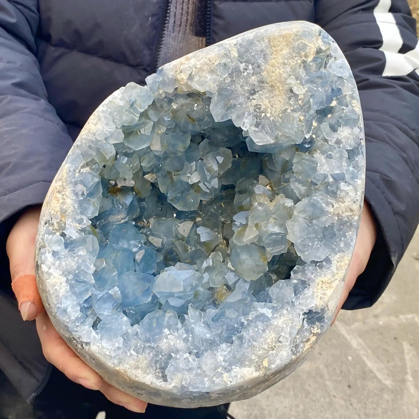 Madagascar Natural Celestite Sky Blue Geode