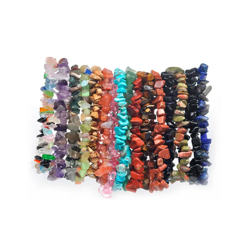 Raw Crystal Chakra Stretch Bracelet-2