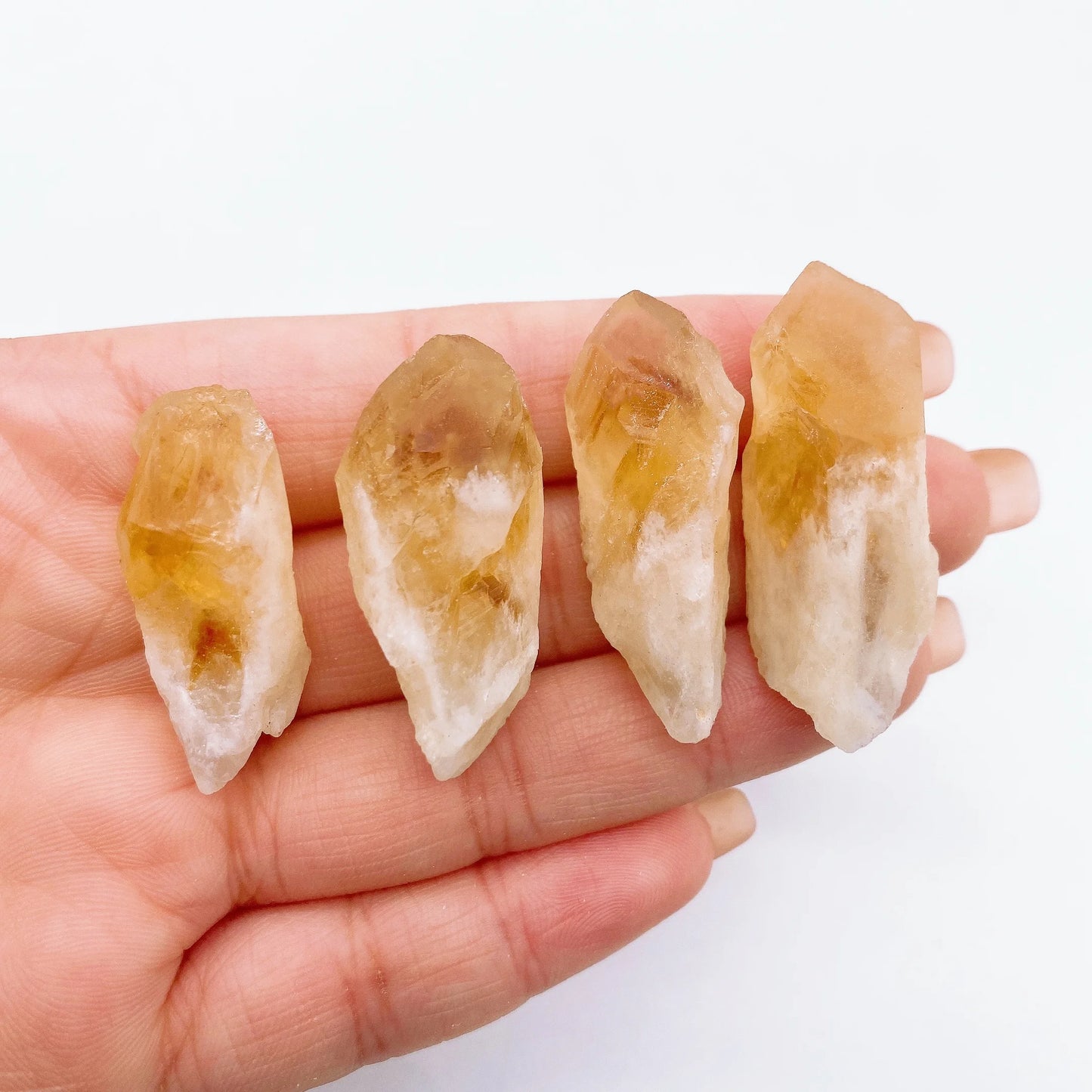 Natural Rough Citrine Point Crystal Quartz Cluster Raw Stone Mineral