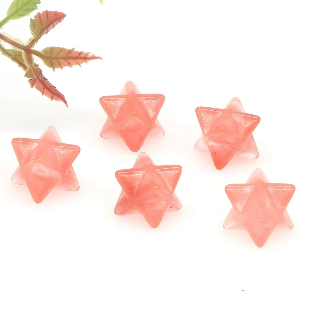 Merkaba Star Natural Chakra Quartz Stone Crystal Wiccan Reiki Healing Energy Gem-23