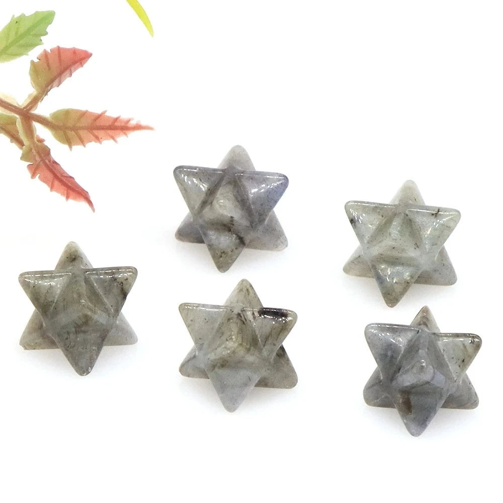 Merkaba Star Natural Chakra Quartz Stone Crystal Wiccan Reiki Healing Energy Gem-22