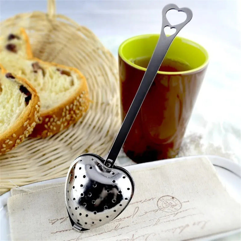 Stainless Steel Heart Shaped Tea Infuser Filter Spoon Strainer-1