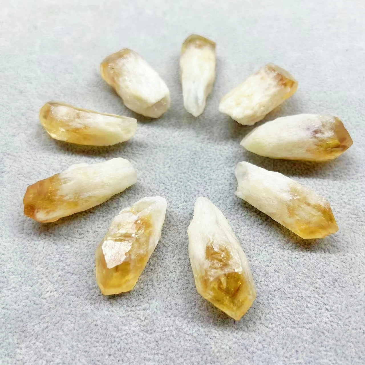 Natural Rough Citrine Point Crystal Quartz Cluster Raw Stone Mineral