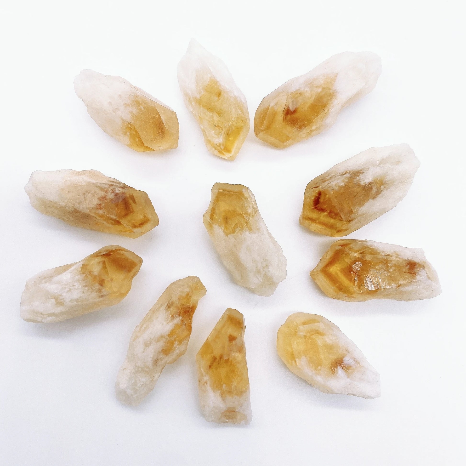 Natural Rough Citrine Point Crystal Quartz Cluster Raw Stone Mineral-2