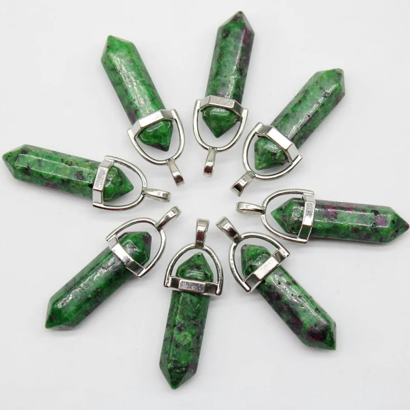 Natural Stone Crystal Pendants-40